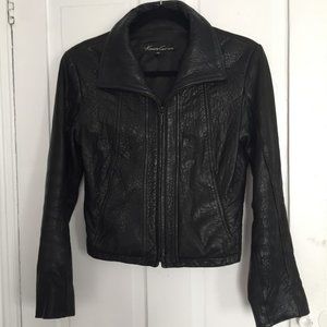 Black leather Kenneth Cole Moto Jacket - xs